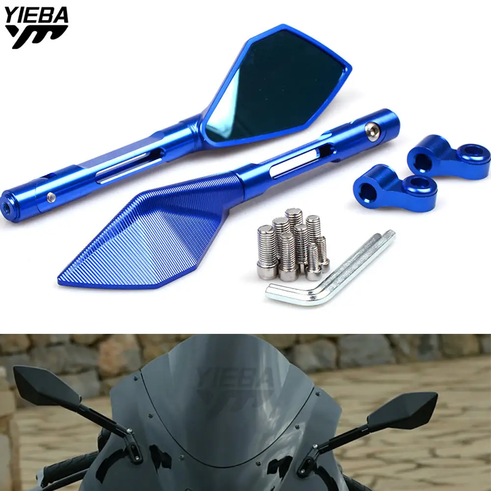 CNC Motorcycle Rearview Mirrors Rear View Side Mirror FOR YAMAHA XP500 XP530 XT660/X/R/Z 04-17 YBR 125 SUZUKI GSXR 600 750 1000