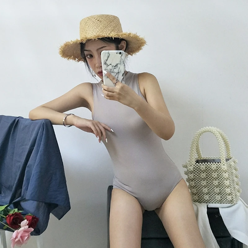 

Push Up One Piece Swimming Suit for Womens Backless Monokini Bandage Swimwear Summer Beach Textured Swimsuit Solid Bodysuit