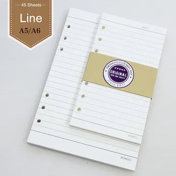 

Standard 6 Holes A5 A6 Core Hand Loose Leaf Notebook Loose Inner Core Scheme Lined Pages Notebook Planner Diary filler papers