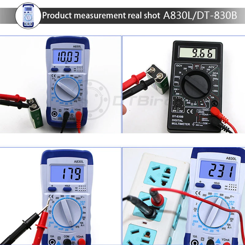 A830L DT-830B ЖК-цифровой вольтметр Омметр Амперметр мультиметр DC AC Вольт-диод Freguency мульти тест er Вольт Тест er тестовый ток