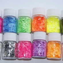 Масляные неоновые цвета устойчив к растворителям Блеск Бабочка формы блестки для ногтей и декорации для ногтей лак