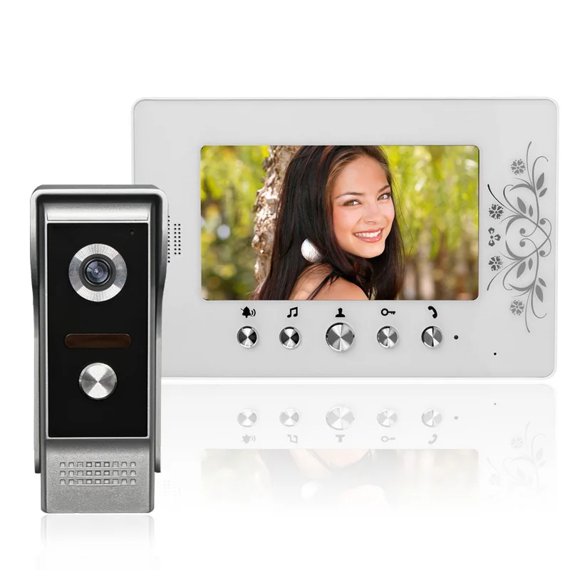 Wired Video Door Phone Doorbell Intercom System with 7 inch Color Monitor IR Night Vision Camera For Home Security Wired Video Door Phone Doorbell Intercom System with 7 inch Color Monitor IR Night Vision Camera For Home Security