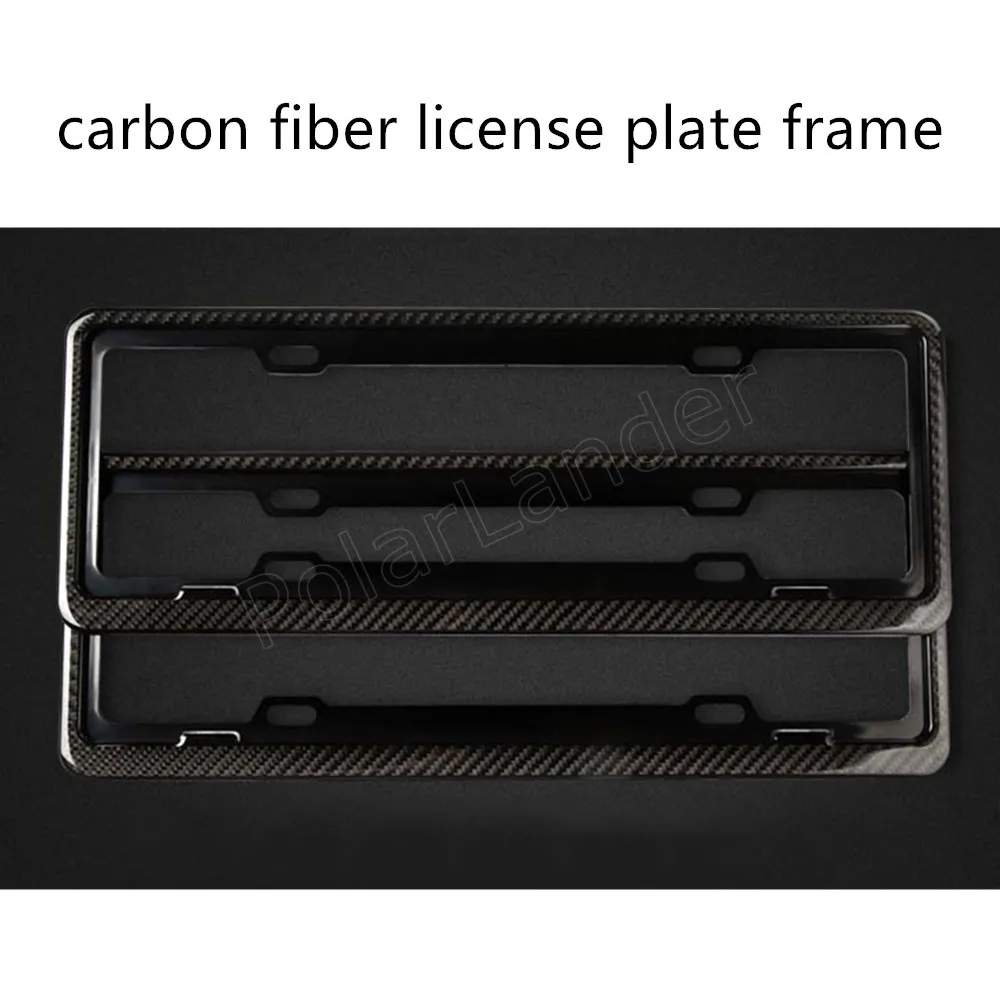 universal Black Carbon Fiber Printed Style Front/ Rear License Plate