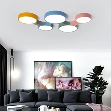 DX Modern Led Ceiling Lights Creative Color Luminaire Kids Bedroom Remote Control Lamp Toy Brick Light Fixture Dimmable Lustre