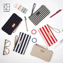 Kinbor корейские милые классические ткани Зебра Карандаш сумка Макияж перо чехол сумка школы и офиса модные пенал