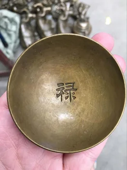 

Marked the ancient Chinese palace, pure copper copper bowl cups dragon statue