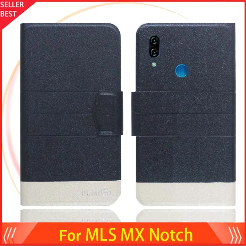 

5 Colors Hot!! MLS MX Notch Case Flip Ultra-thin Leather Exclusive Phone Cover Fashion Folio Book Card Slots