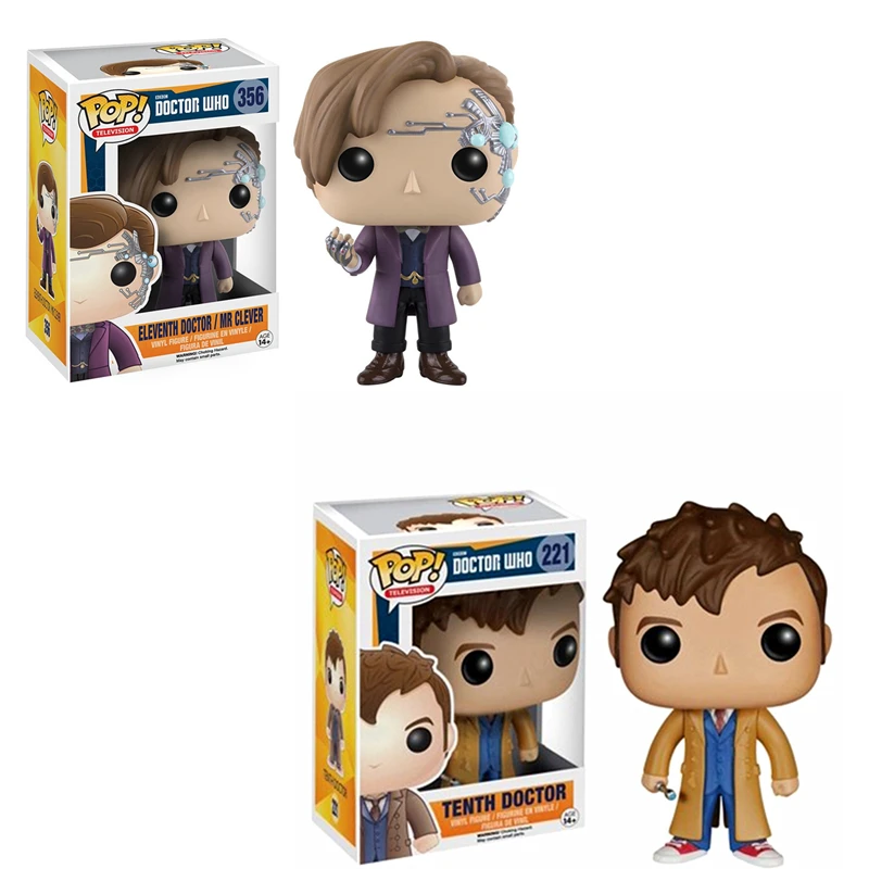 

Funko POP Doctor Who Eleventh Doctor / Mr Clever & Tenth Doctor Vinyl Dolls Collectible Action Figures Model Toys for Baby Gifts