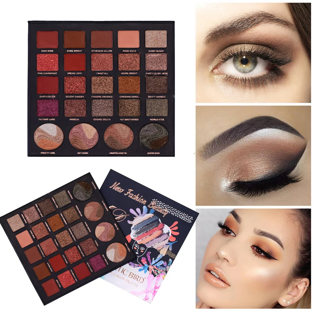 

2019 Shimmer Metallic Eye Shadow Rainbow Highlights Mashed Potatoes Eyeshadow Palette Glitter Make-up palette 24 Color Z3