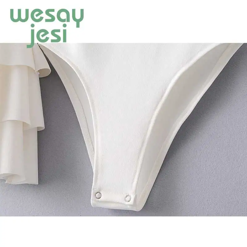 2019 Off Shoulder Ruffles sleeves Bodysuits Women Flare Sleeve Playsuit Female Body Suit Combinaison long sleeve jumpsuit 2019 Off Shoulder Ruffles sleeves Bodysuits Women Flare Sleeve Playsuit Female Body Suit Combinaison long sleeve jumpsuit
