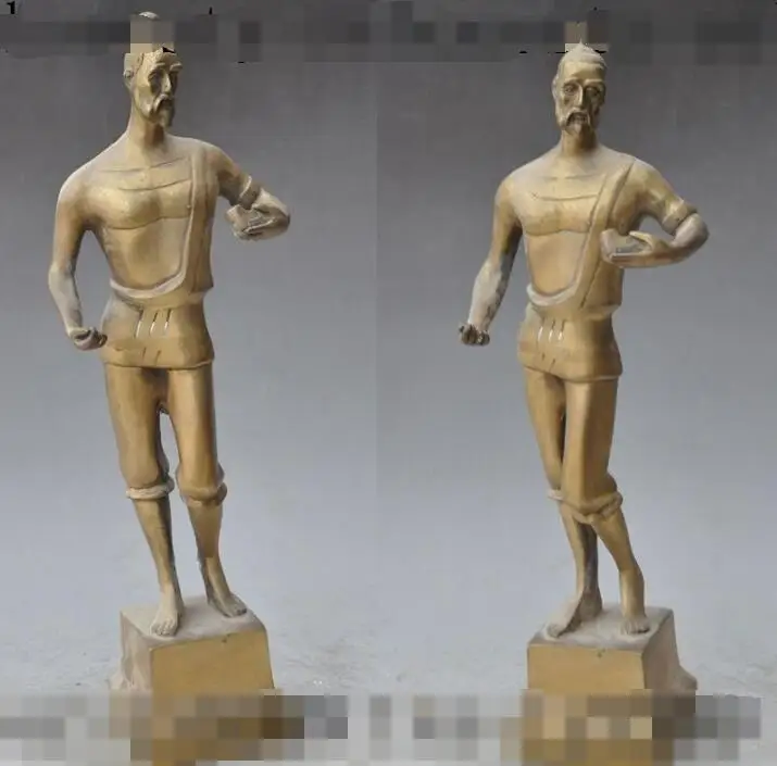 

S02726 14"chinese folk bronze Famous Historical figures Carpenter Luban immortal statue (B0413)