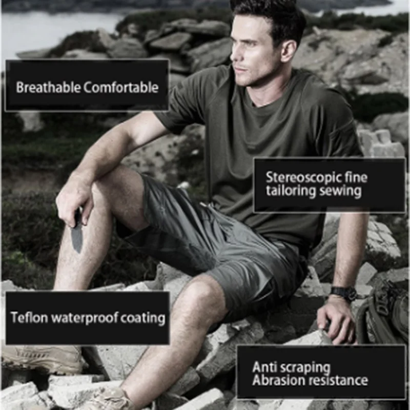 

Hot Men's Urban Military Cargo Shorts Cotton Outdoor Camo Short Pants SMA66