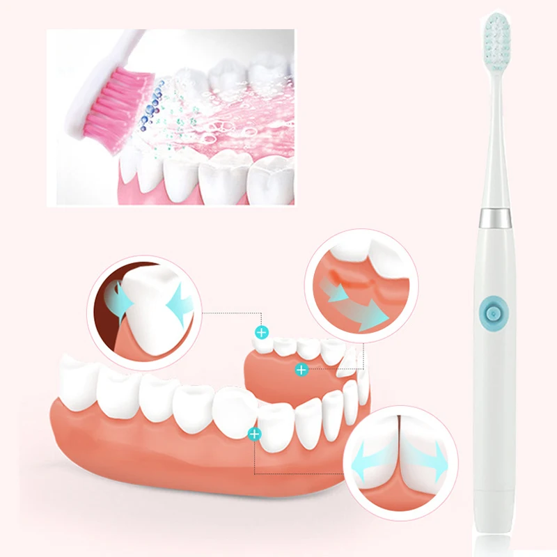 Электрический Teethbrush для взрослых детей Рот чистым отбеливающая зубная щетка Антибактериальный спонж гигиена полости рта продукты
