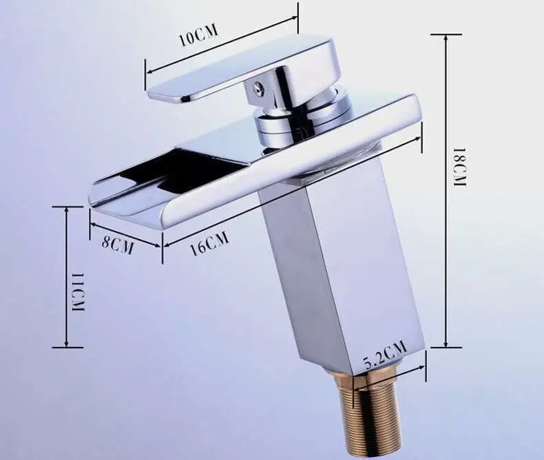 Кран-водопад для ванной светодиодный кран. Золотой водопад латунный Смеситель для раковины. Ванная комната смеситель на бортике бассейна
