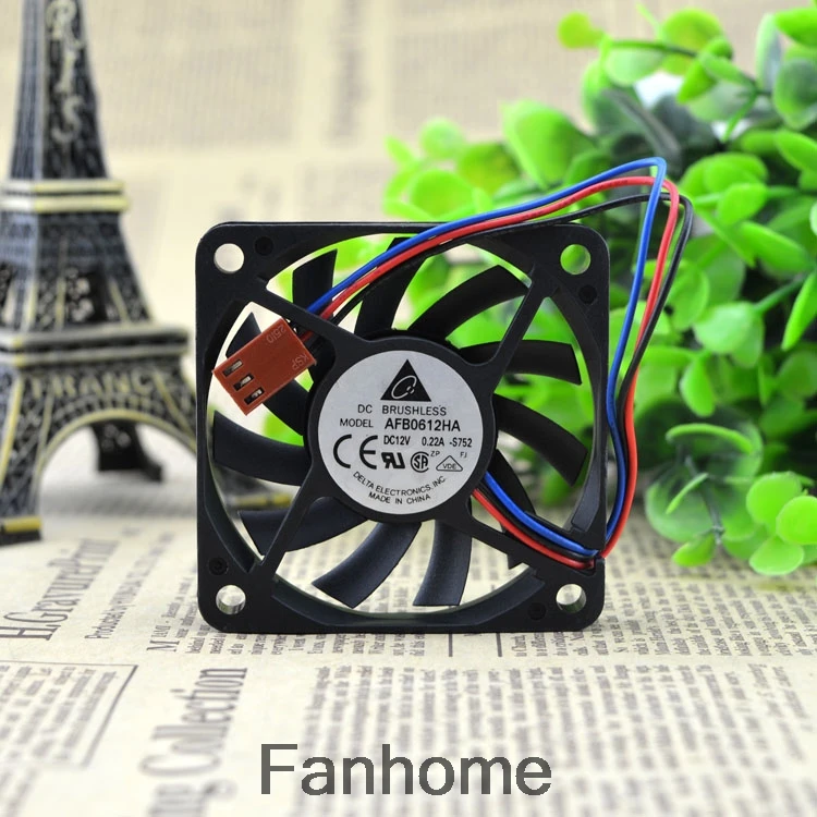 For Delta 6010 0.22A AFB0612HA 6CM ultra-thin double ball small fan large air volume 3P port | Компьютеры и офис