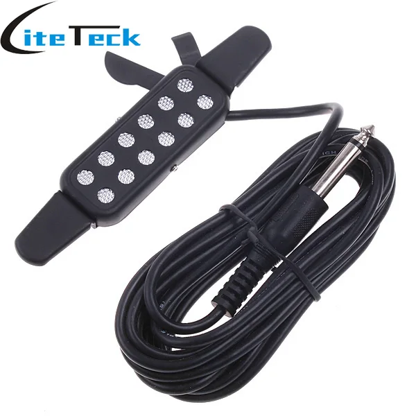 Top Quality Black Acoustic Guitar Microphone Wire Sound Pickup 12 Hole for Musical Instrument | Спорт и развлечения