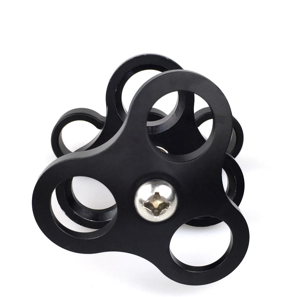 Aluminum Alloy Ball Clamp for Camera Arm System Underwater Grip Dual Ball Arm Firmly Diving Essential Accessory Triple Hole