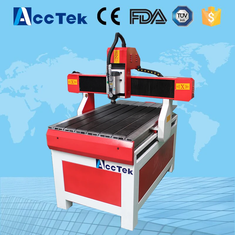 

ACCTEk cnc 6090 small metal cnc router with Taiwan Hiwin guide rail, 600*900mm mini cnc router machine