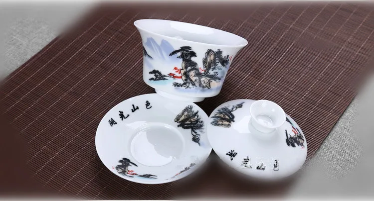 1 шт. 300 мл большой емкости китайский супница кунг-фу чайная чаша, чайный набор Gaiwan чайный горшок, керамическая крышка чаша чайная служба