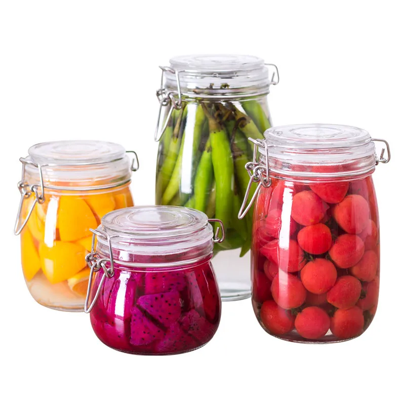 

Glass Storage Tanks Stained Glass Candy Jar Kitchen Jars Container Canned Fruit Food Snacks Storage Can Sundries Collection Pots