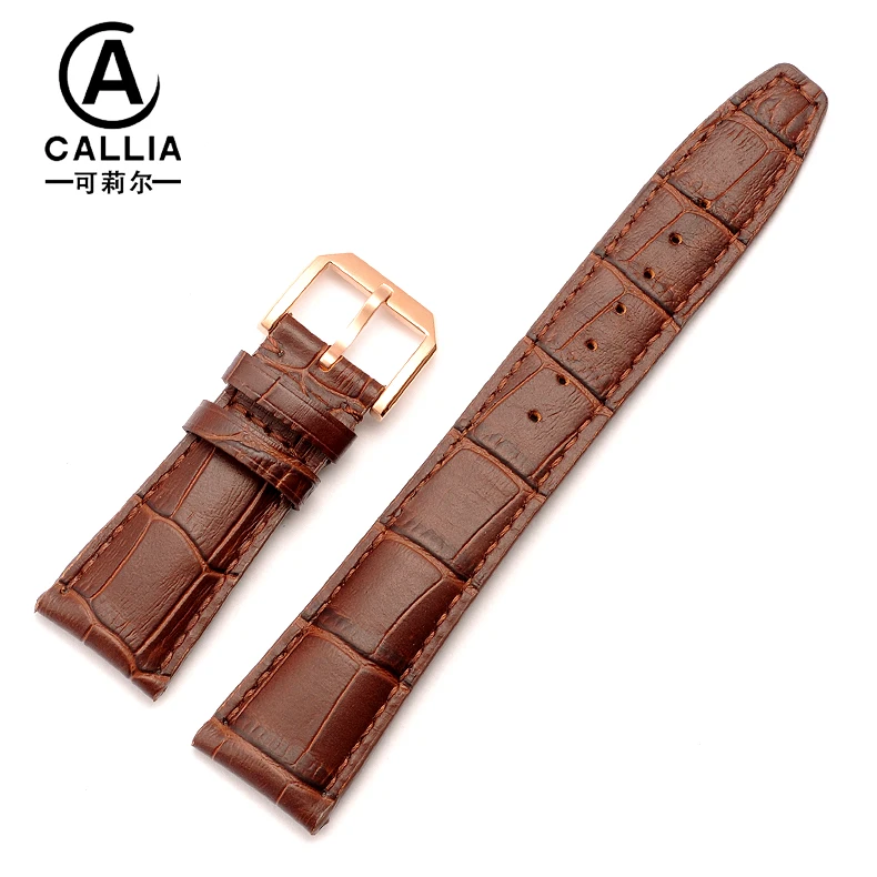 

22mm High quality leather watchband for IWC watch strap compatible IW371446 black brown watch band