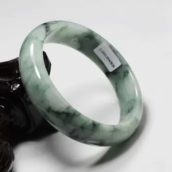 

01981 Certified Grade "A" Natural Green Jadeite Jade Gems Bracelet Bangle