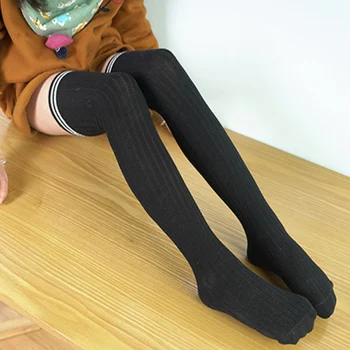

Baby Girls High Stockings Casual Knee Tube Ruffled Striped Print Infants Toddlers Stockings Autumn Winter