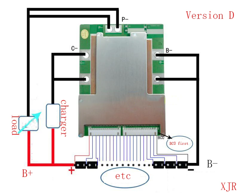 16 S 120A версия D литиево-полимерный lipo BMS/PCM/PCB плата защиты батареи для 16 пакетов 18650 литий-ионная батарея сотового w/баланс