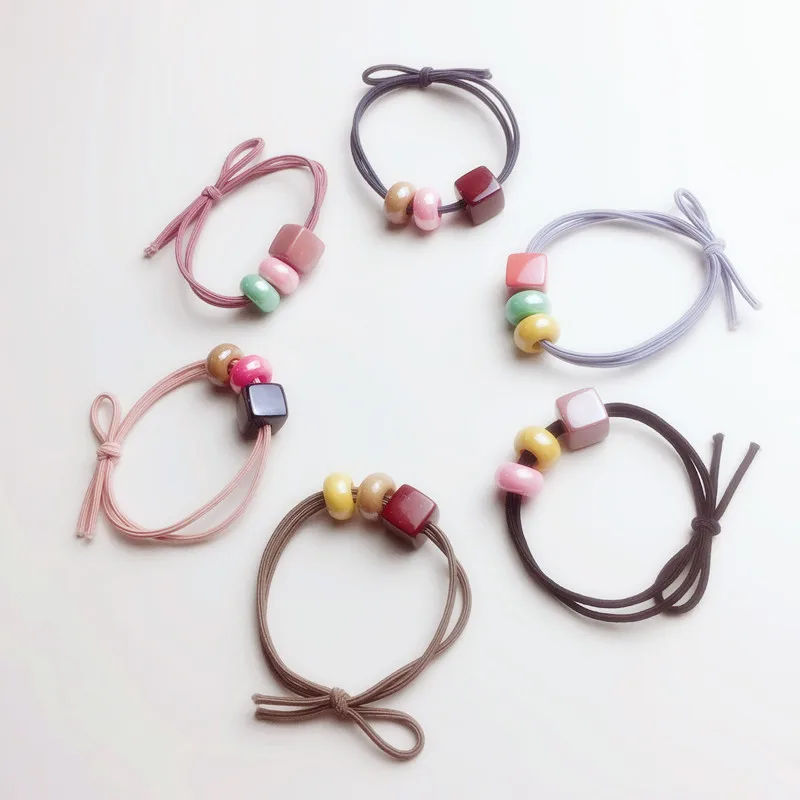 

WHETMY 10pcs/lot New Women Hair Accessories Candy Color Headbands Girls Hair Scrunchies Elastic Hair Bands Rubber Rope Headwear