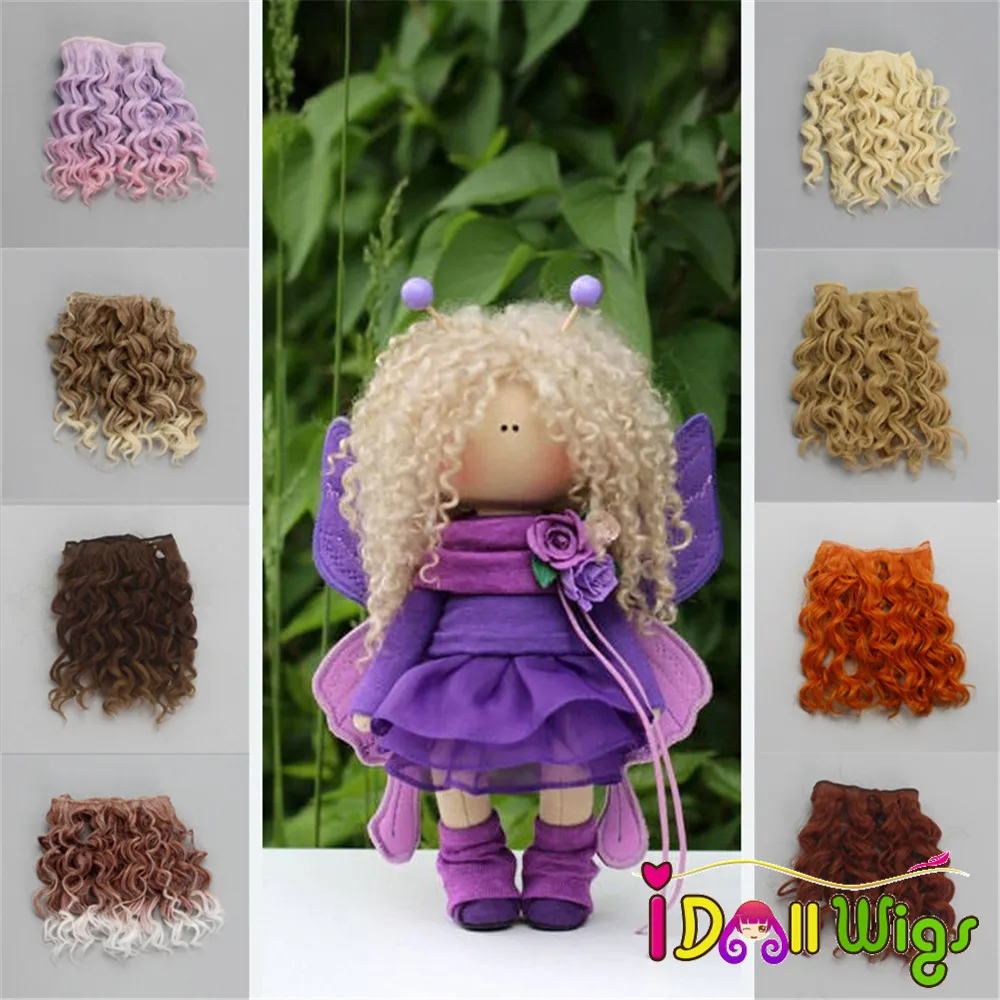 

Doll Accessories Synthetic Fiber Hair Extensions Natural/Gradient Color Curly for Kurhn/BJD/SD/Pullip All Doll DIY Doll Hair Wig