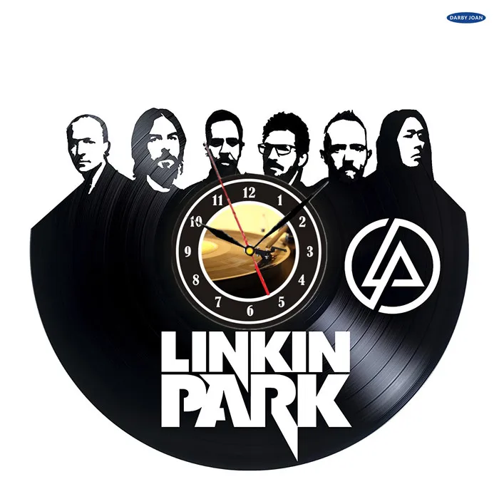 Linkin Park виниловые настенные часы, получить уникальный домашний Настенный декор, идеи подарка для друзей американская рок-группа уникальное искусство - Цвет: 2