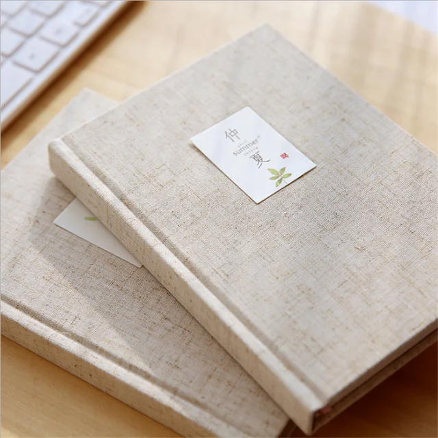 trochilus linen solid color notebook simple notepad agenda planner office agenda