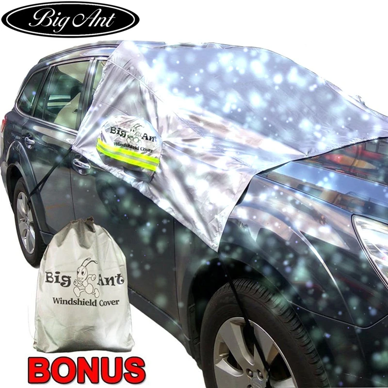 Windshield Snow Cover Elastic with hooks Fixed Four wheels