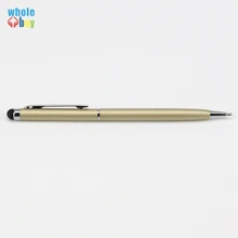 100 шт./лот 2in1-Capacitive-Touch-Screen-Stylus-pen-with-Ball-Point-Pen-for-Iphone-Ipad-Tablet-PC