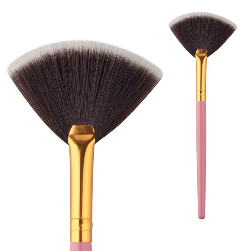 2019 Fan Shape Powder Concealor Blending Finish Highlighter Makeup Brush Nail Art Brush for Makeup Slim 1pcs 2019 Fan Shape Powder Concealor Blending Finish Highlighter Makeup Brush Nail Art Brush for Makeup Slim 1pcs
