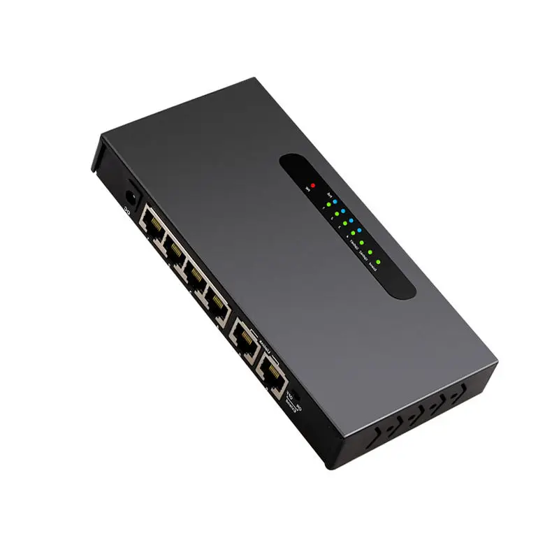 Diewu 6 портов Poe Gigabit Ethernet сетевой коммутатор 10/100/1000Mpbs Lan Hub 4 порта выключатель