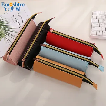 

New Pen Simple Color Canvas Student Supplies Stationery Bag Student Stationery Prize Zipper Pencil Bag Wholesale Pencil Case 323