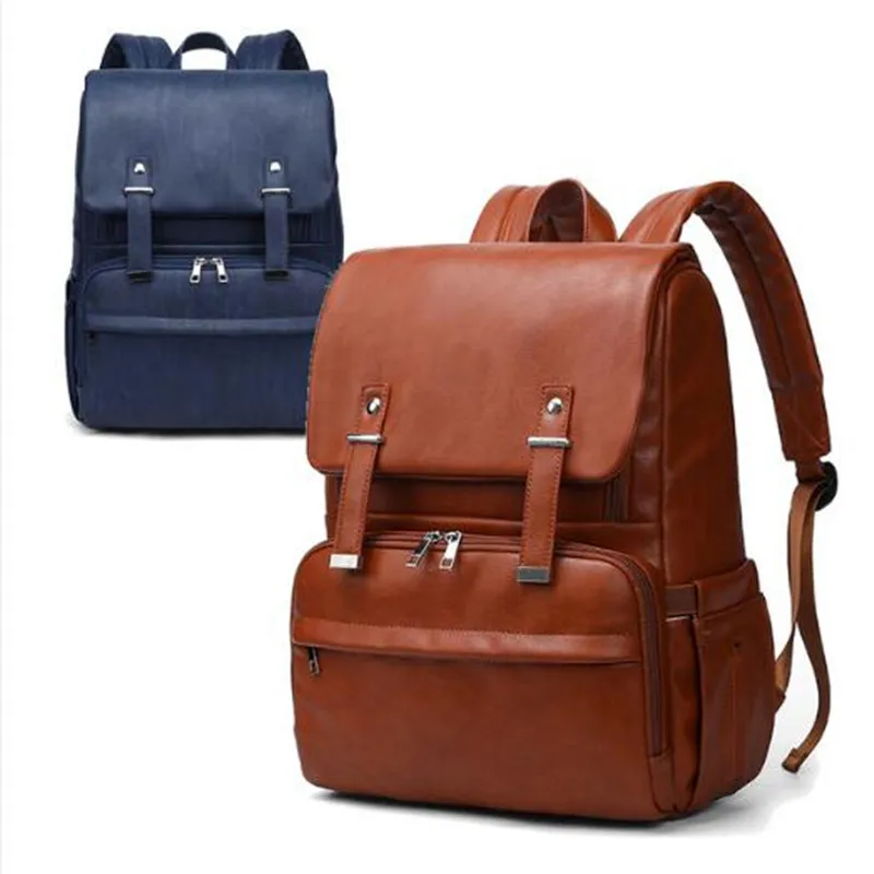 

Large PU Diaper Bag Thermal Insulation Mommy Travel Maternity Backpack Nappy Changing Bag Stroller Baby Bags OEM Black Brown