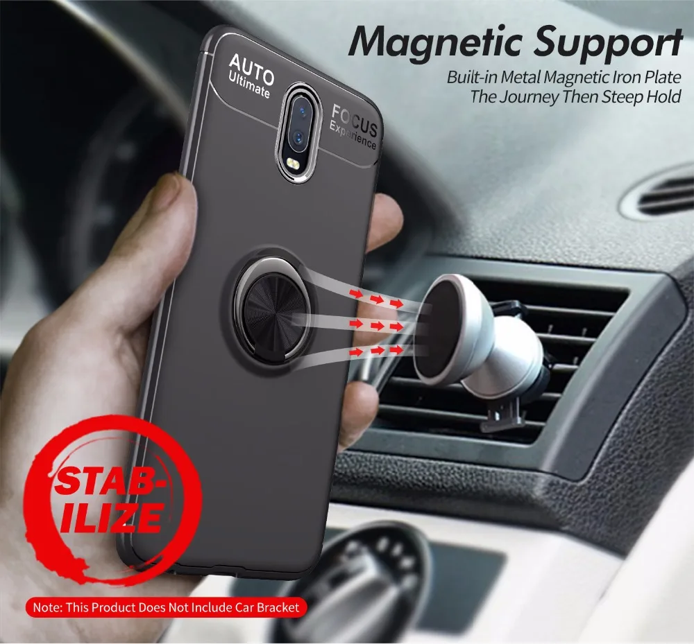 

For OPPO R17 Pro R15 R9 R9S F1 R11 R11S F3 R9S Plus Luxury Armor Phone Case Stand Shockproof Soft Finger Ring Holder Back Cover