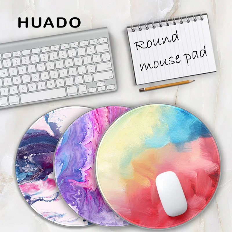 

Colorful lock edge mouse pad for girls round mouse mats mousepad for gamer pad Carpet for home/cs go/lol/dota 2/office