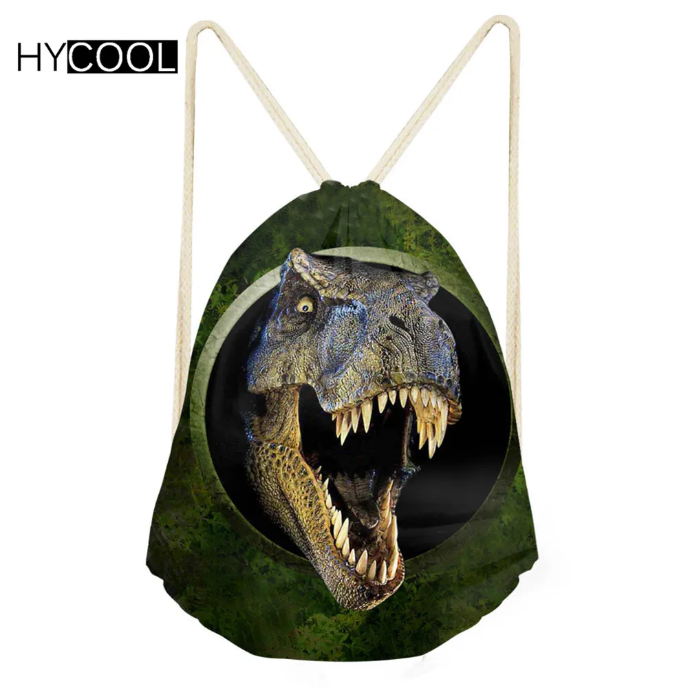 HYCOOL Women Sports Bag For font b Fitness b font Child Gym Drawstring Bag Dinosaur Pattern