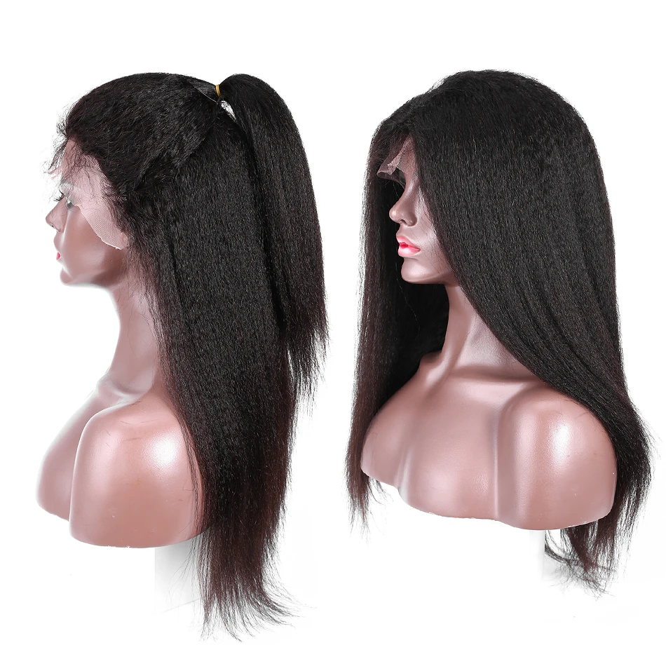 Кудрявый прямой парик 28 30 дюймов Кружева передние человеческие волосы парики для женщин натуральные волосы линии с волосами младенца remy волосы rosabeauty