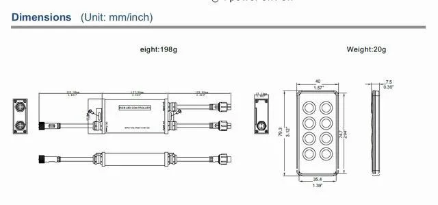 Высокое качество IP65 Водонепроницаемость Беспроводной РФ пульт RGB LED контроллер 12 В/24 В 18a 9 Стандартный цвет изменение патерн 10 шт./лот