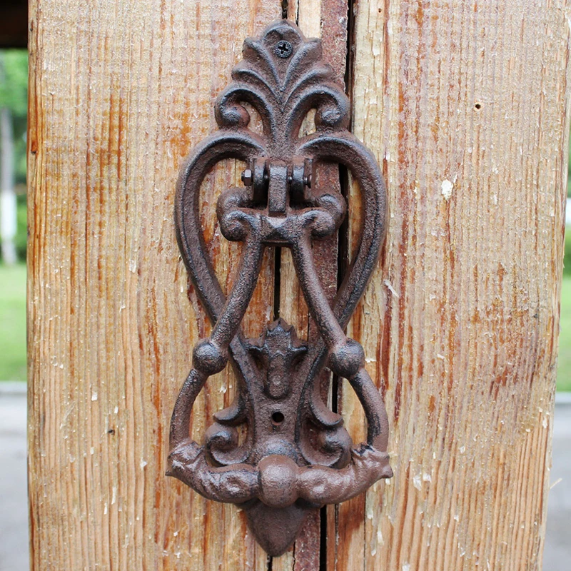 Сельский Fleur De Lis чугунная дверная ручка европейский домашний сад Декор тяжелые