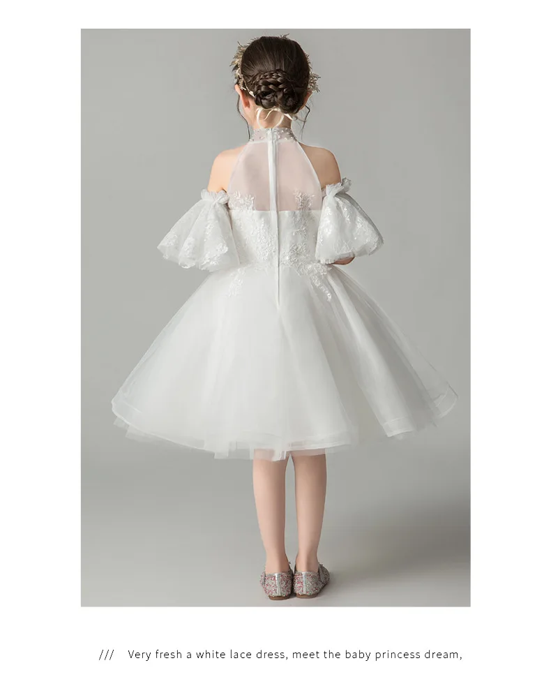Белое платье prinsessenjurken meisjes Летнее бальное платье vestido daminha de casamento Вечерние Платья с цветочным узором для девочек