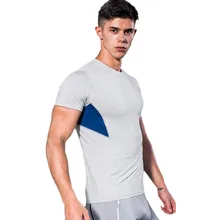 Белая Спортивная майка Для мужчин быстросохнущая Эластичность Рубашка для пробежек Для мужчин Rashgard сжатия тренировочная рубашка Кроссфит тренажерный зал Футболка