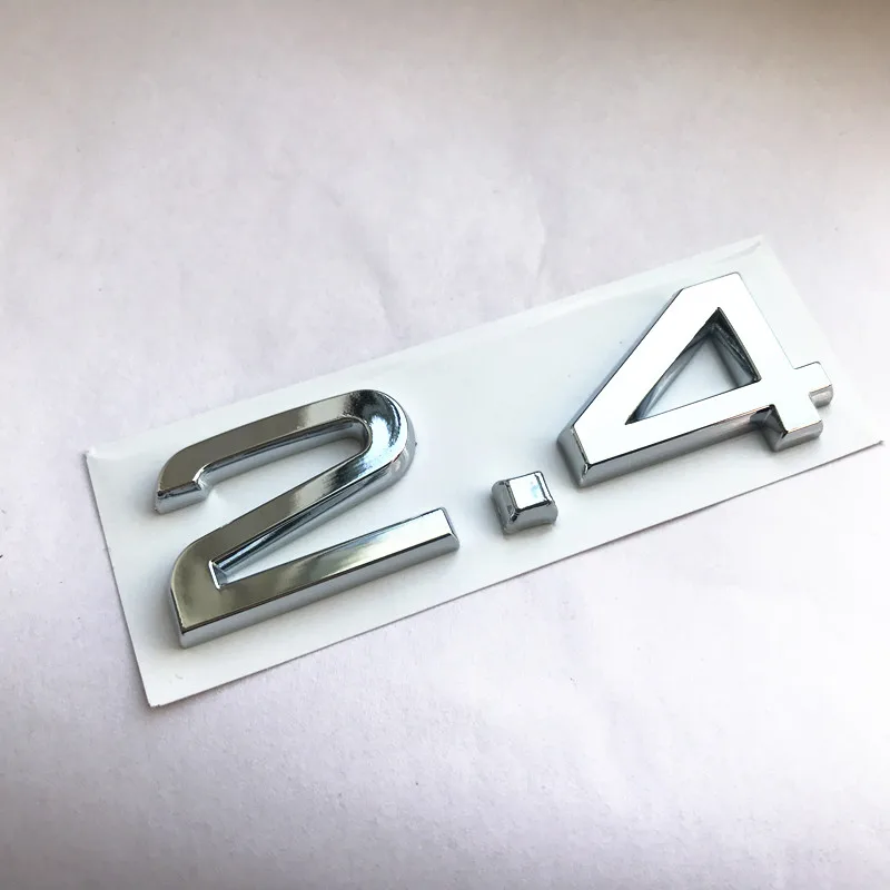 Хром ABS задний багажник эмблема номер Буквы Знак логотипа Стикеры для Audi 2,4 2,8 4,2 2,0 3,0 3,2 3,6 1,8 T 2,0 T 3,0 T, логотипы марок машин