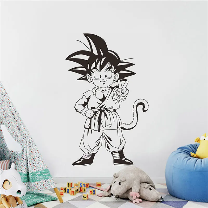 

ROWNOCEAN Dragon Ball Z Goku Boy Wall Decal Vinyl Decal Comics Anime Cartoons Home Decoration Art Removable Wall Stickers Z318