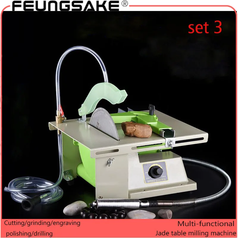 Multifunction Mini Table Saw Stone Polisher Jade Engraving Machine 1380w Power desktop buddha beads polish machine,metal/Acrylic