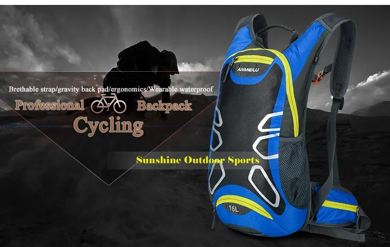 Perfect Anmeilu 18L Bicycle Cycling Backpack Waterproof Nylon Road Mountain Bike Hydration Backpack Pack Breathable Sport  Rucksack 6